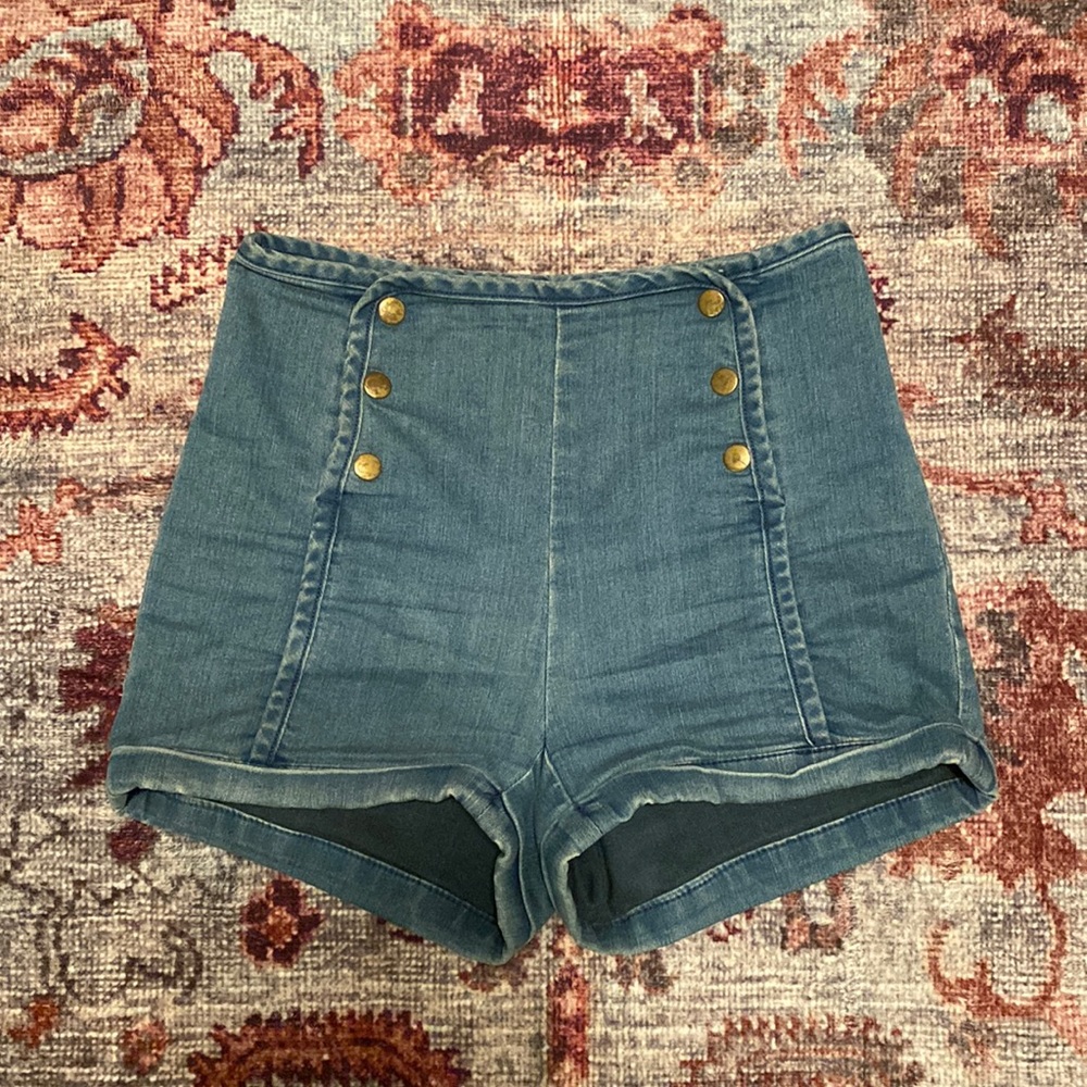 Urban outfitters high waist stretch denim shorts